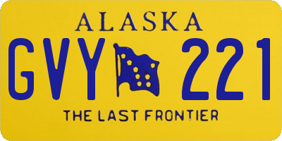 AK license plate GVY221