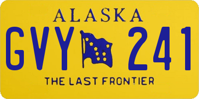 AK license plate GVY241