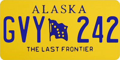 AK license plate GVY242