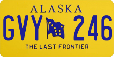 AK license plate GVY246