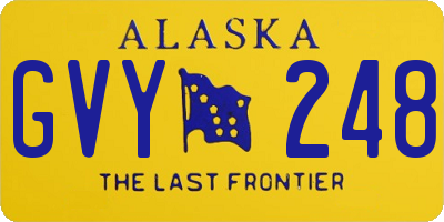 AK license plate GVY248