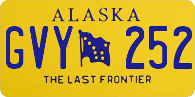 AK license plate GVY252