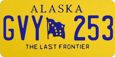 AK license plate GVY253