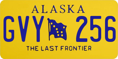 AK license plate GVY256