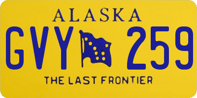 AK license plate GVY259