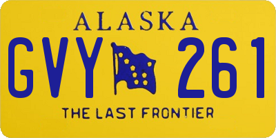 AK license plate GVY261