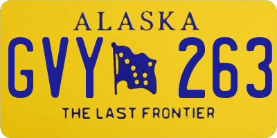 AK license plate GVY263