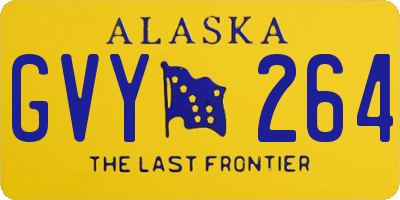 AK license plate GVY264