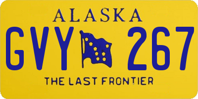 AK license plate GVY267