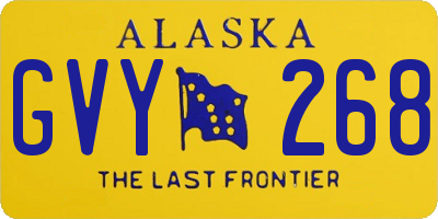 AK license plate GVY268