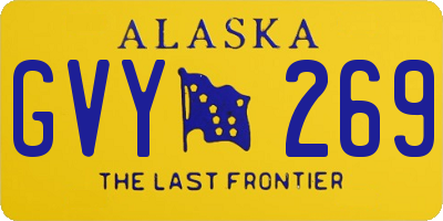 AK license plate GVY269