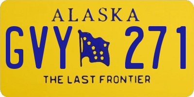 AK license plate GVY271