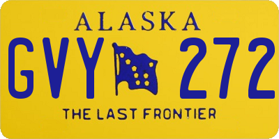 AK license plate GVY272