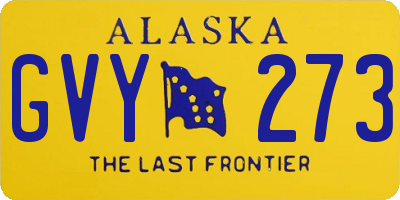 AK license plate GVY273