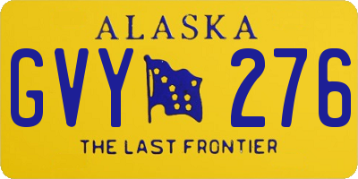 AK license plate GVY276