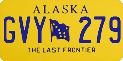 AK license plate GVY279