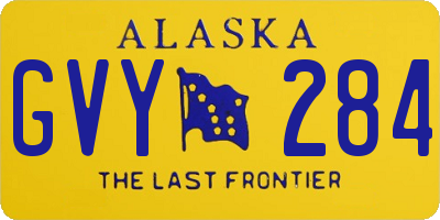 AK license plate GVY284