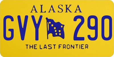 AK license plate GVY290