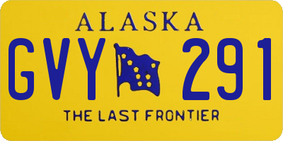 AK license plate GVY291