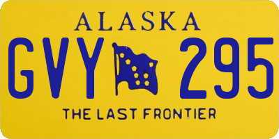 AK license plate GVY295