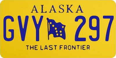 AK license plate GVY297