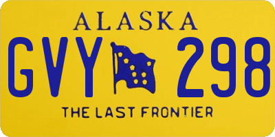 AK license plate GVY298