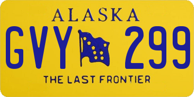 AK license plate GVY299