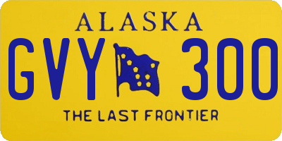 AK license plate GVY300