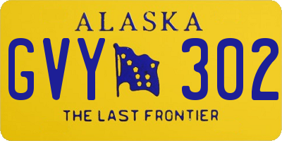 AK license plate GVY302