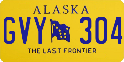 AK license plate GVY304