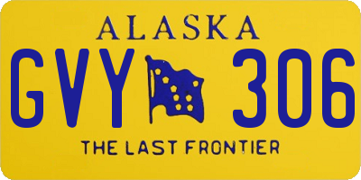 AK license plate GVY306