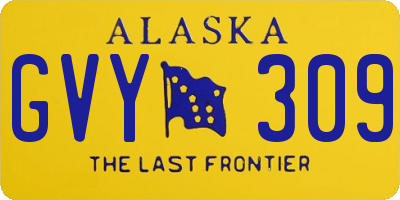 AK license plate GVY309