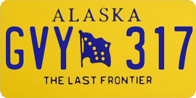 AK license plate GVY317