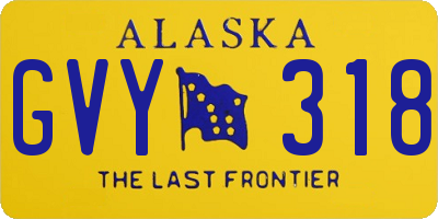 AK license plate GVY318