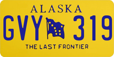 AK license plate GVY319