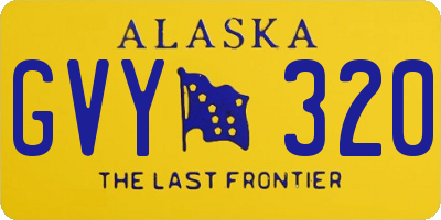 AK license plate GVY320