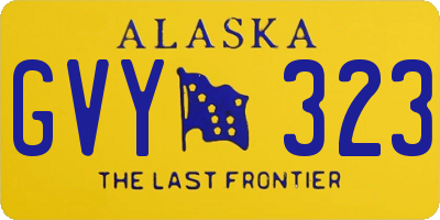 AK license plate GVY323