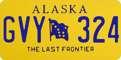 AK license plate GVY324