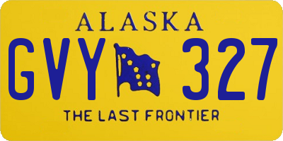 AK license plate GVY327