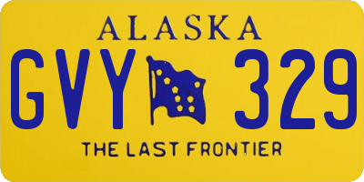 AK license plate GVY329