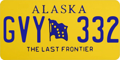 AK license plate GVY332