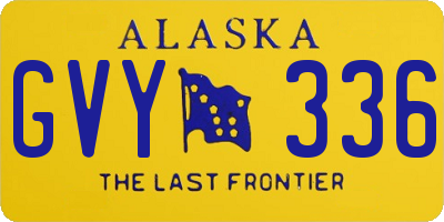 AK license plate GVY336