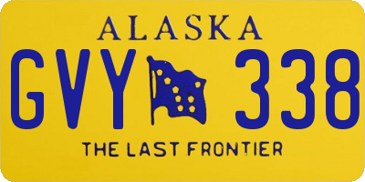 AK license plate GVY338