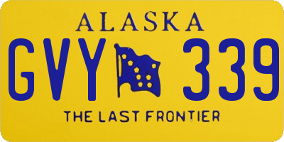 AK license plate GVY339