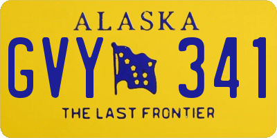 AK license plate GVY341