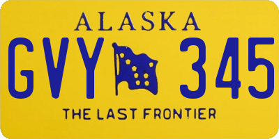 AK license plate GVY345