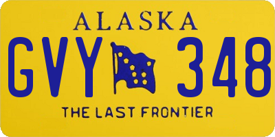 AK license plate GVY348