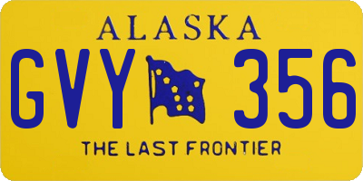 AK license plate GVY356