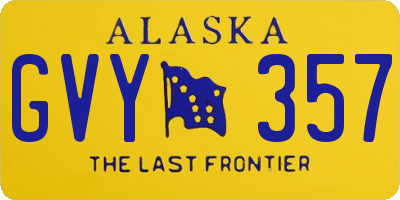 AK license plate GVY357