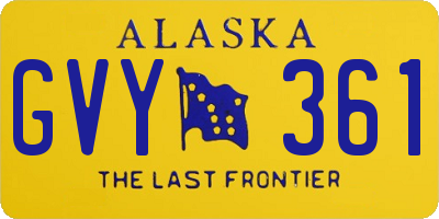 AK license plate GVY361